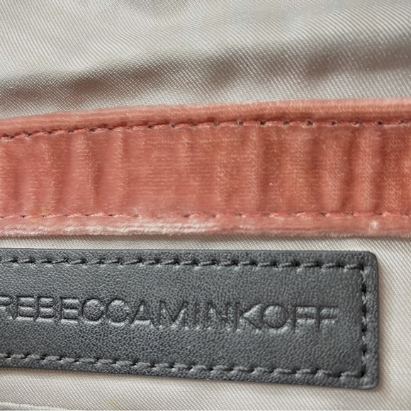 Rebecca Minkoff ‘Small Love’ Pink Velvet Crossbody Bag Dusty Rose - Picture 10 of 16